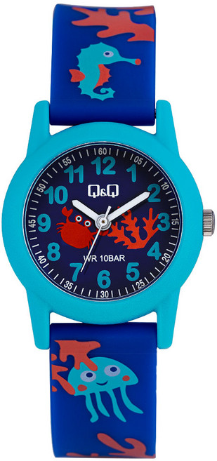 큐앤큐 아동용 아날로그 방수 교육 손목시계