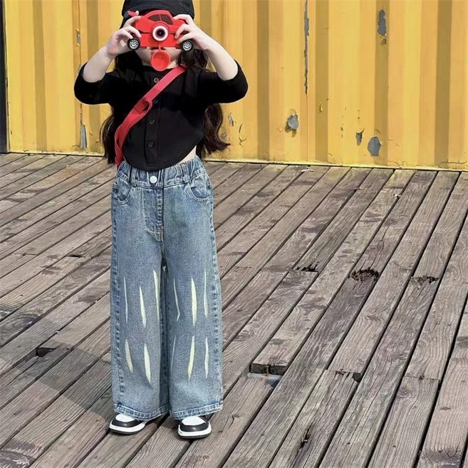 아르베 아동용 울프 와이드 데님 팬츠