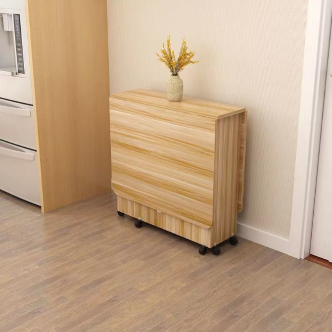 바이비드 이동식 확장형 접이식 식탁, 원목, 2인용