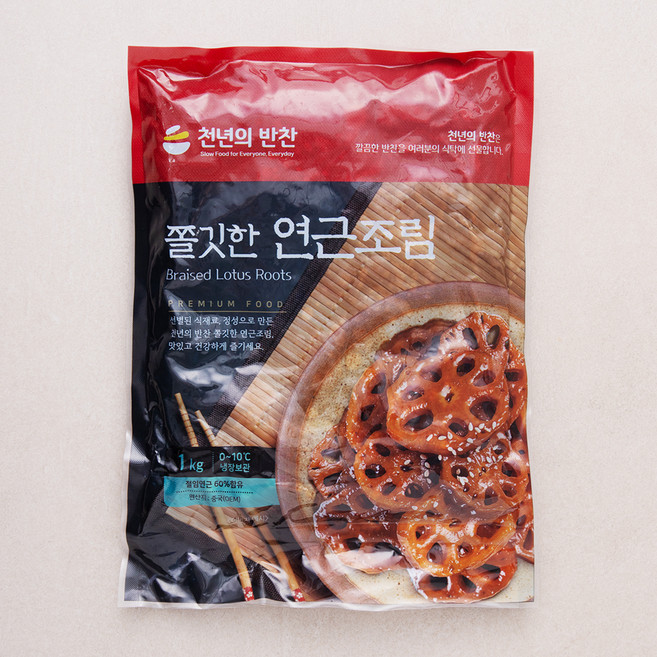 천년의반찬 쫄깃한 연근조림, 1kg, 1개
