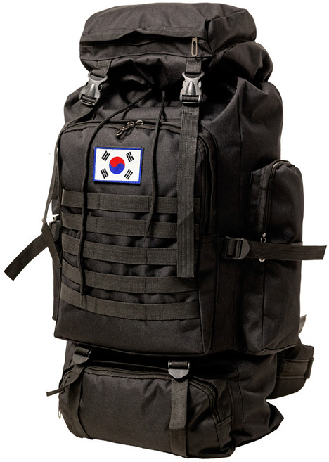 테라우드 트레블에디션 군용 캠핑 대용량 백팩 80L + 태극기 패치