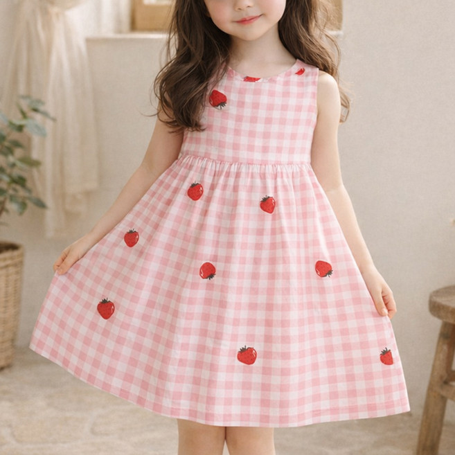 우주아이 아동용 썸머페스티벌 민소매 원피스