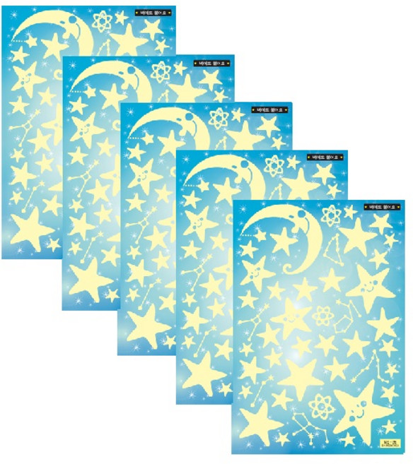 환타스틱스 야광별 스티커 NS-26 5p, 아기별자리 여행