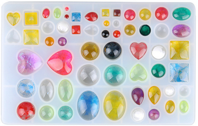 프롬아떼 실리콘 보석 몰드 DS_2-18 대, 혼합색상, 1개