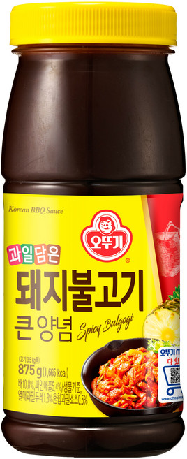 오뚜기 돼지불고기 큰 양념, 875g, 1개