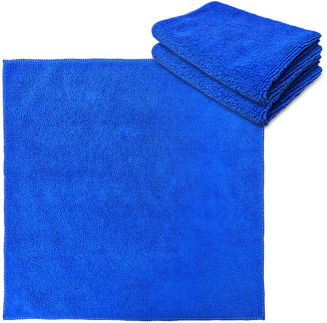 월드크린 다목적 청소용 극세사 손걸레 대형 40 x 40 cm, 블루, 3개