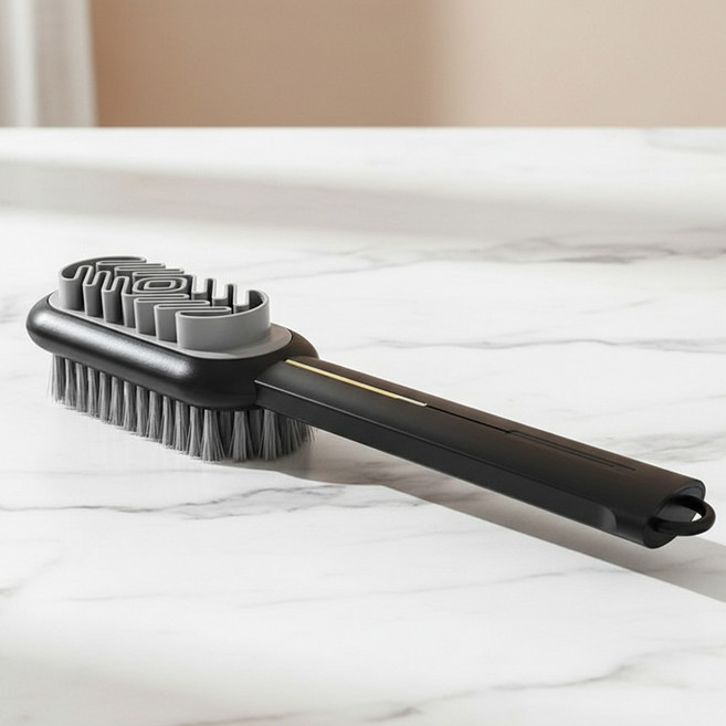 마켓피아 다용도 신발 브러쉬 세척 청소 스웨이드 구두솔 19.4 x 5 cm, 블랙, 2개