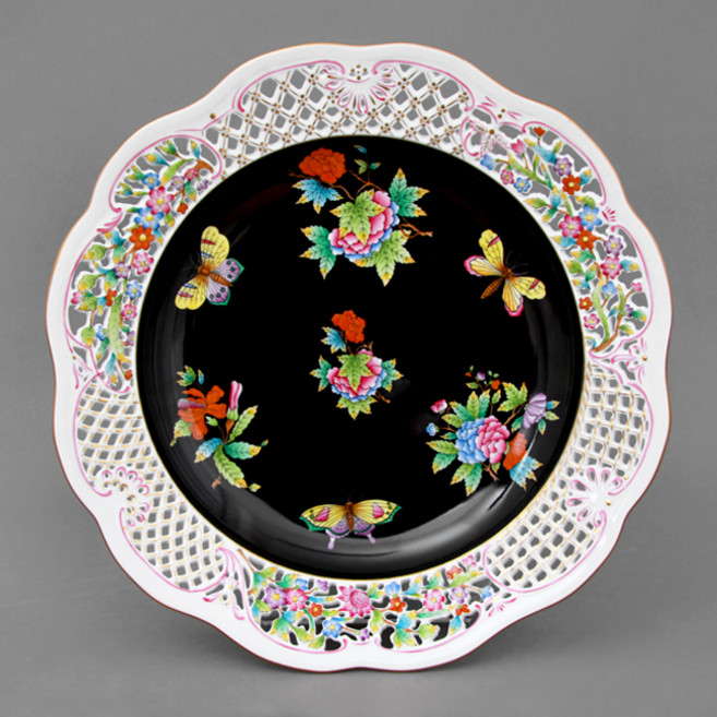 헤렌드 퀸 빅토리아 월 플레이트 345, 블랙