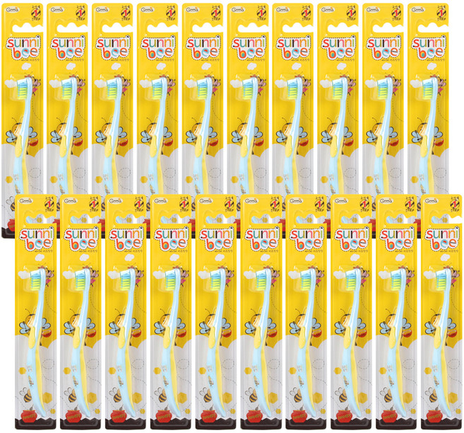 지앤마 써니비 1단계 유아칫솔, 남아용, 1개입, 20개