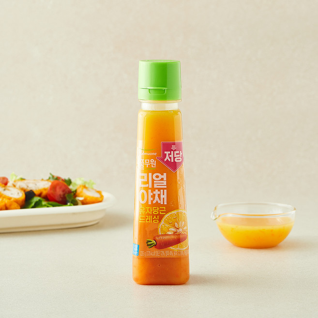 풀무원 저당 리얼야채 유자당근 드레싱, 235g, 1개