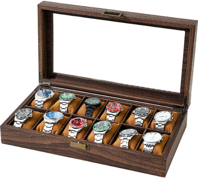 마켓플랜 빈티지 시계 보관함 12구