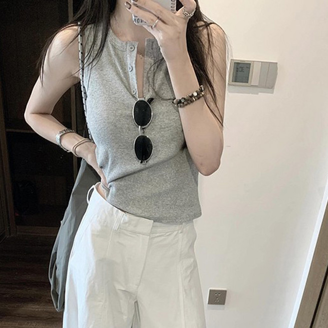 반야스토리 여성용 QQ43 골지 슬림 니트 나시