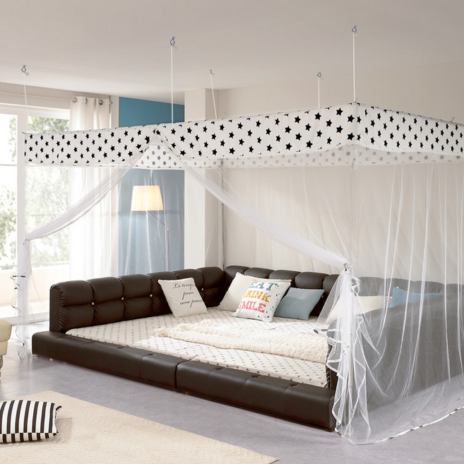 알뜨리 지퍼식 사각 모기장 단품, 블랙스타