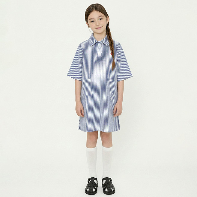 BEVERLY HILLS POLO CLUB 比佛利保羅 兒童Nora泡泡紗洋裝