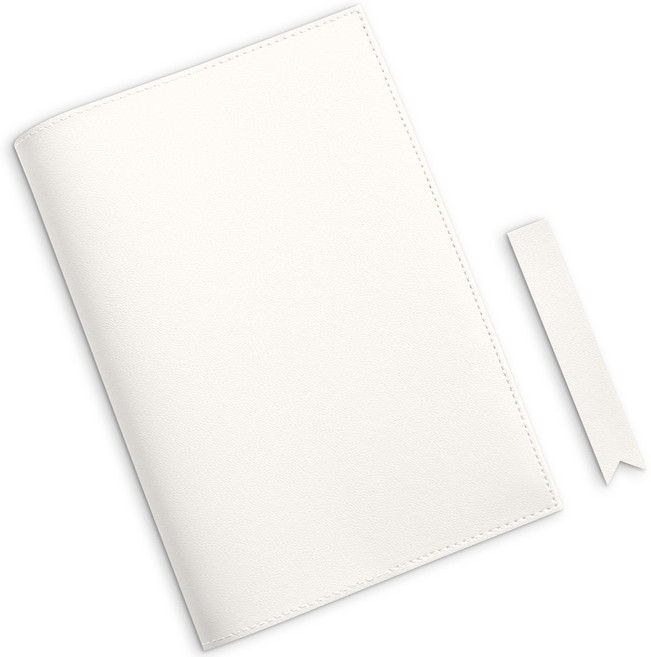 소이믹스 러브썸 가죽 북커버 + 북마크 세트 베이직 M, 아이보리, 1세트