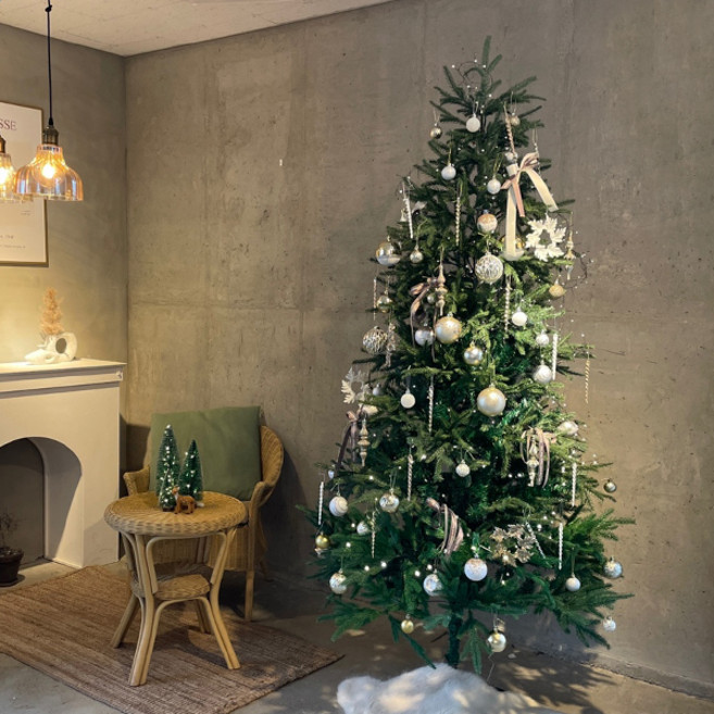 모리앤 크리스마스 전나무 대형 장식풀세트 + 지네전구 400구, 럭셔리골드