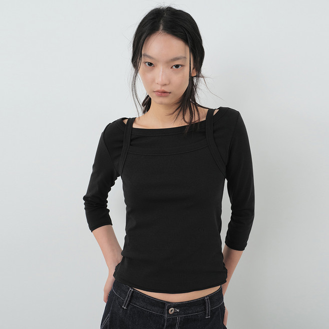 citybreeze 女款棉質船型領長袖修身T恤 CTH3TS89