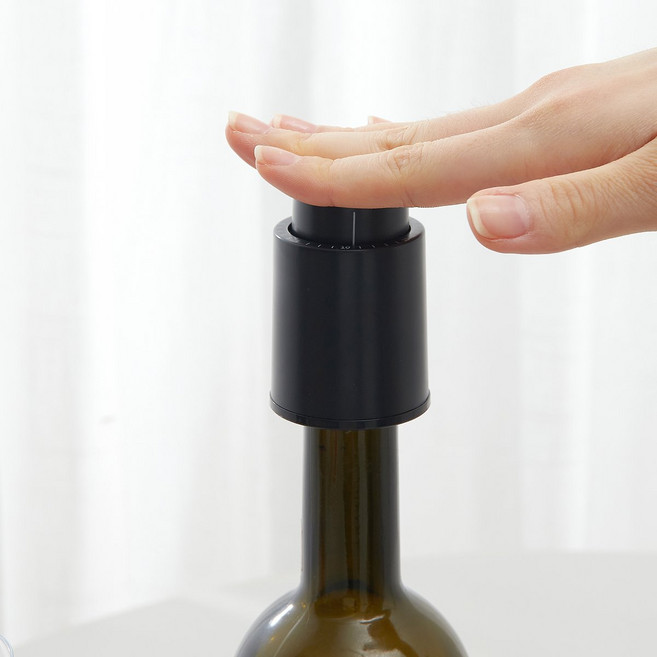 JAJU 와인 전용 진공 스토퍼, 블랙, 1개