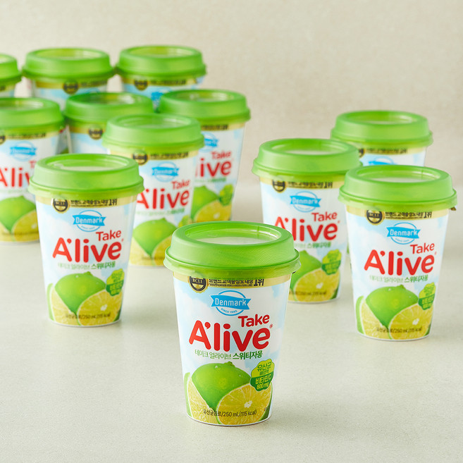 덴마크 테이크 얼라이브 스위티 자몽 주스, 12개, 250ml