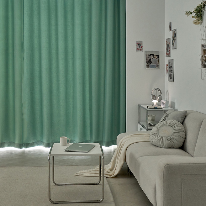 데시뉴 뉴노멀 사계절 암막커튼 아일렛형 작은창 + 커튼끈 세트