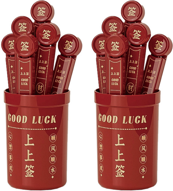 小麥購物 幸運籤封口夾 G853 70g 6支, 2組, 番茄紅