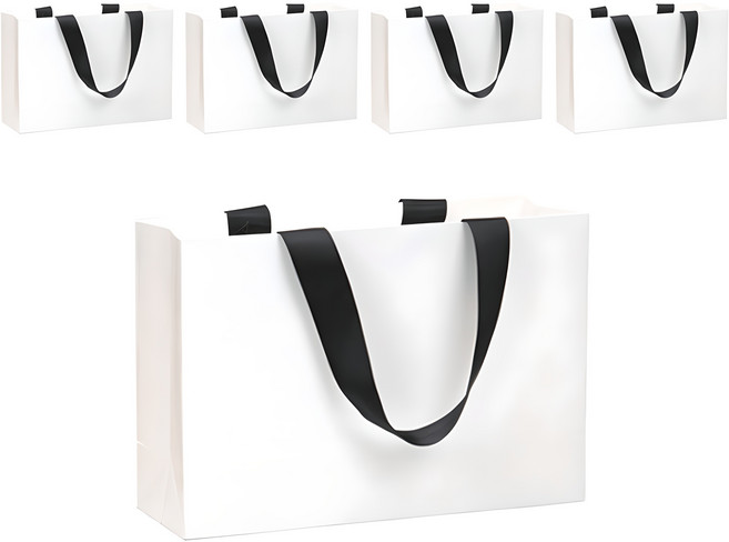 The GG 更整潔 極淨素色購物袋 5入 白色 小號(17 x 25 x 8 cm), 1個