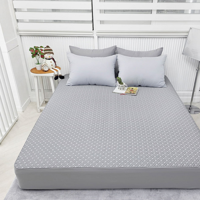 베드앤데코 국내 제조 크로스 냉감 매트리스커버