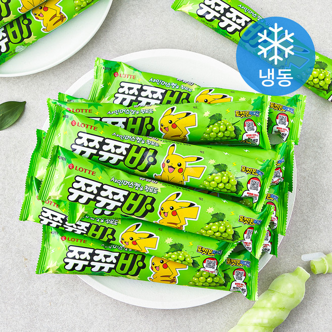 쮸쮸바 롯데웰푸드 샤인머스켓 & 청포도 (냉동), 130ml, 1개입, 35개