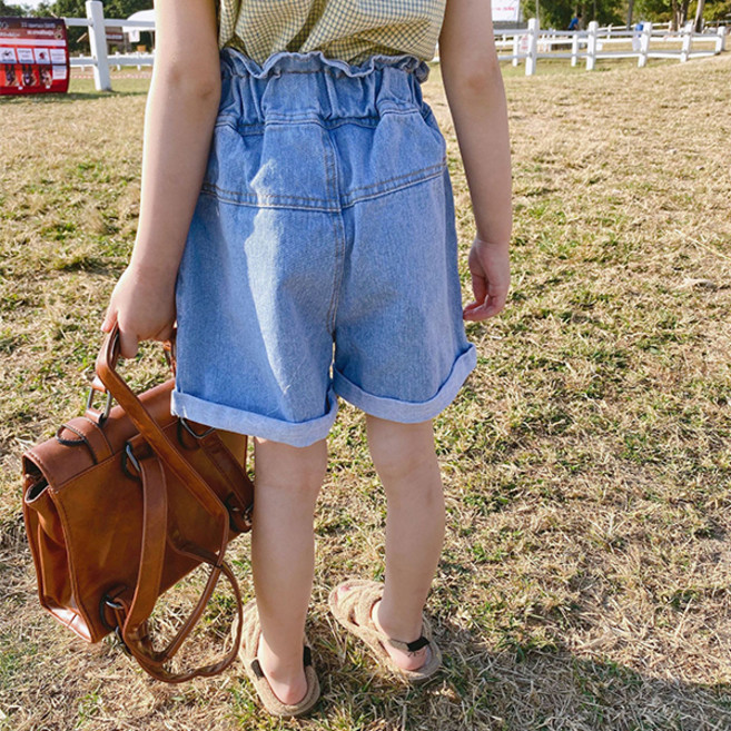 조이멀티 엠케이 여아용 프릴밴딩 데님 반바지