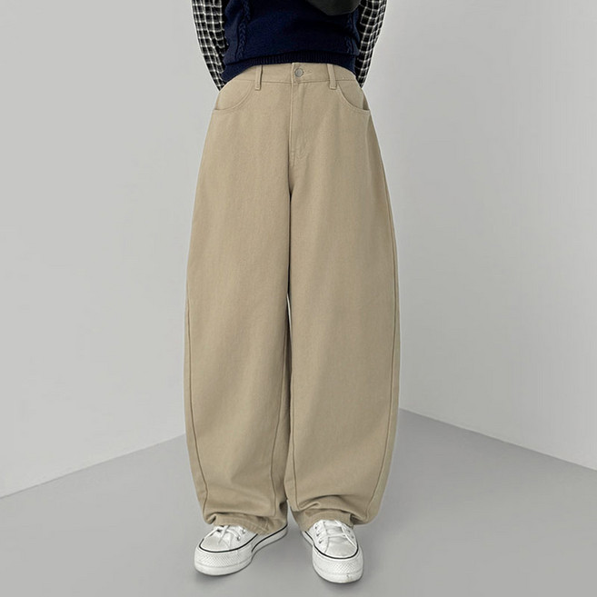 유라잇 여성용 숏/기본/롱 유핏 3탄 커브드 벌룬핏 와이드 코튼팬츠 322236