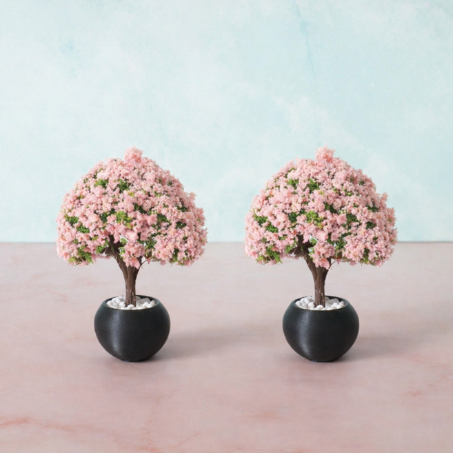 알로데 라운드 벚꽃나무 납골당 조화 2p, 02 로즈핑크