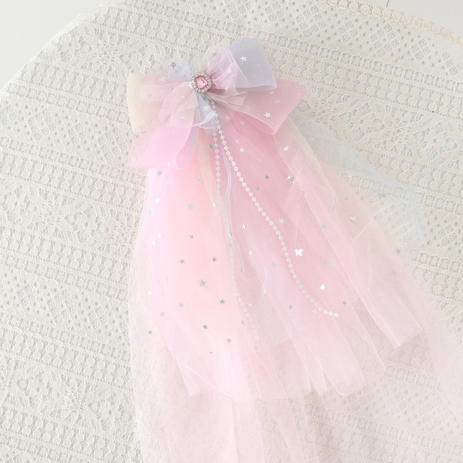 풍성 베일 면사포 집게핀 헤어핀