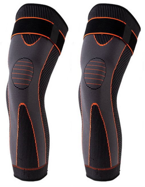 알럽핏 무릎 스포츠 롱 보호대, 2개, 오렌지