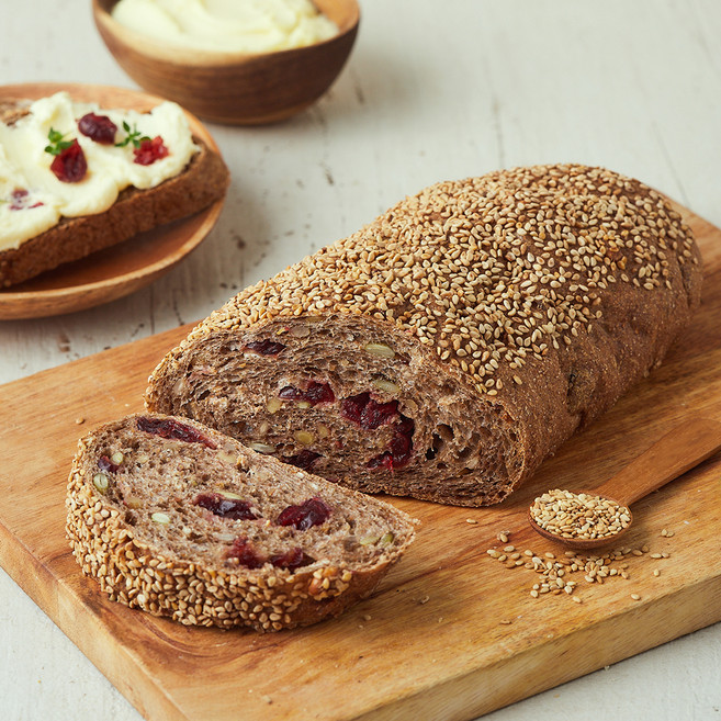 브로드카세 발효종 통밀 잡곡 크렌베리 브레드, 390g, 1개입, 1개