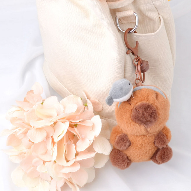 메르시밴드 아동용 머리띠 쓴 캐피바라 프렌즈 키링