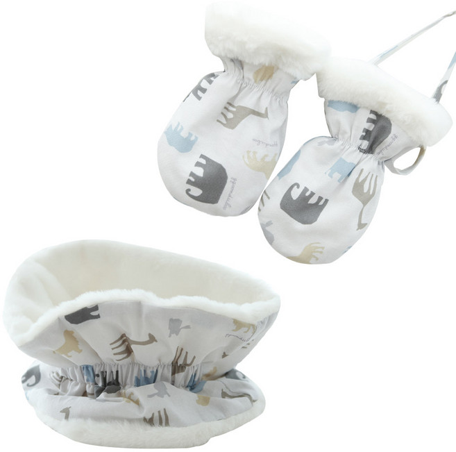 꿈꾸는두부 키즈용 방한용품 쏙 넥워머 + 장갑 세트