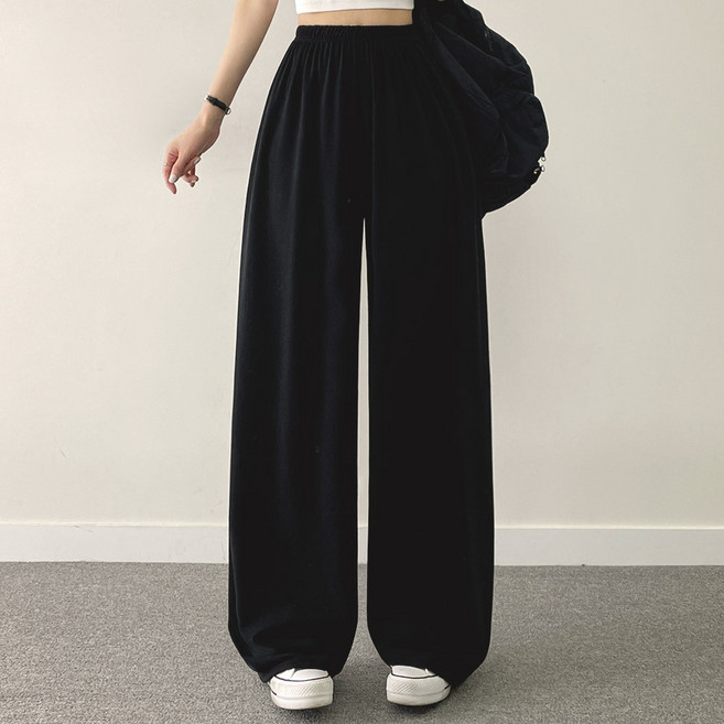 위드후이린 여성용 쫀득찰랑 와이드 트레이닝 밴딩 팬츠 (롱/기본 2단 기장)