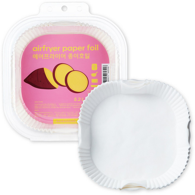 가가호호 에어프라이어 종이호일, 23cm, 90개입, 1개