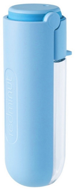 리치독스 반려동물 접이식 휴대용 물병 420ml, 블루, 1개