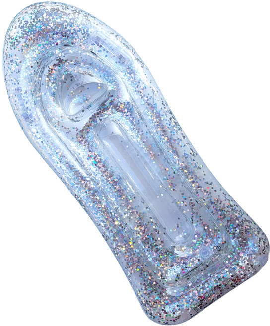 두로카리스마 어린이 반짝이 스팽글 서핑보드, 투명, 1개