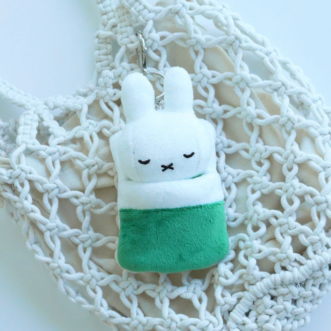 米菲蓋被子鑰匙圈娃娃, 1個, 綠色, 10cm