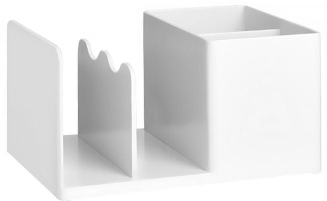 미니 책꽂이 데스크 오거나이저, 화이트, 1개