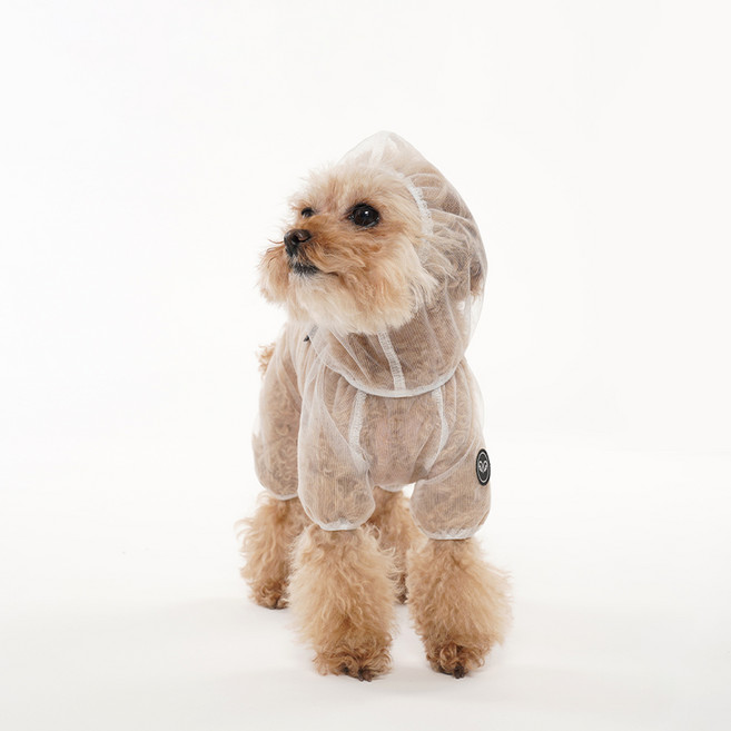 퍼피엔젤 강아지 시스루 커버롤 OW021, 1 White, 1개