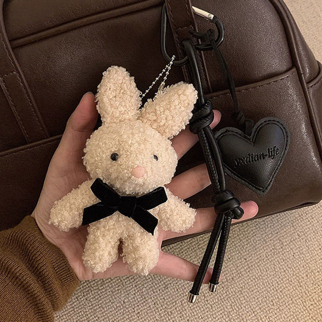 끄레앙 귀여운 리본 토끼인형 가방장식 키링 AB323