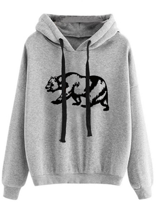 빅베어 블랙 라인 캐주얼리 임산부 후드티