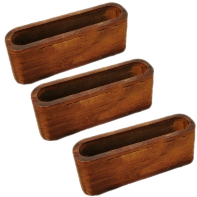 제노윈 사무실 우드 명함꽂이 브라운, 3개, 1단