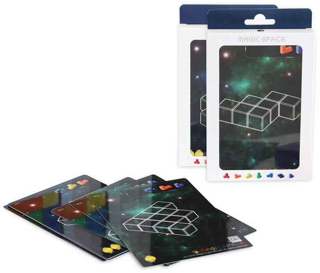 매직큐브 큐블로 초급 + 중급 카드 2종 세트, 다크그린, 다크네이비, 1개