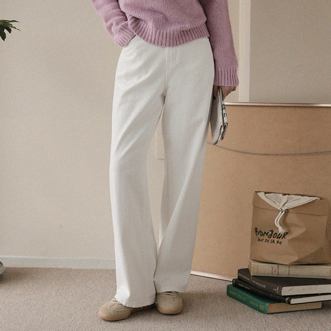 앤드스타일 여성용 롱/숏 기장 모던 피치기모 와이드 히터진 264990