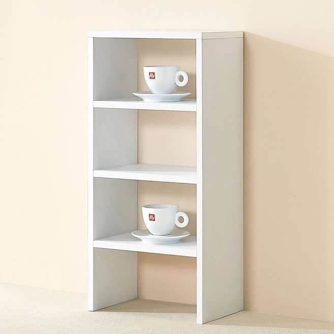 양지가구 양발이 선반, 백색, 4단