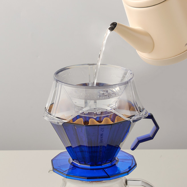 BEANPLUS Tritan 自動手沖咖啡組 藍色濾杯版, 1套, Assist + 濾杯 藍色 150ml